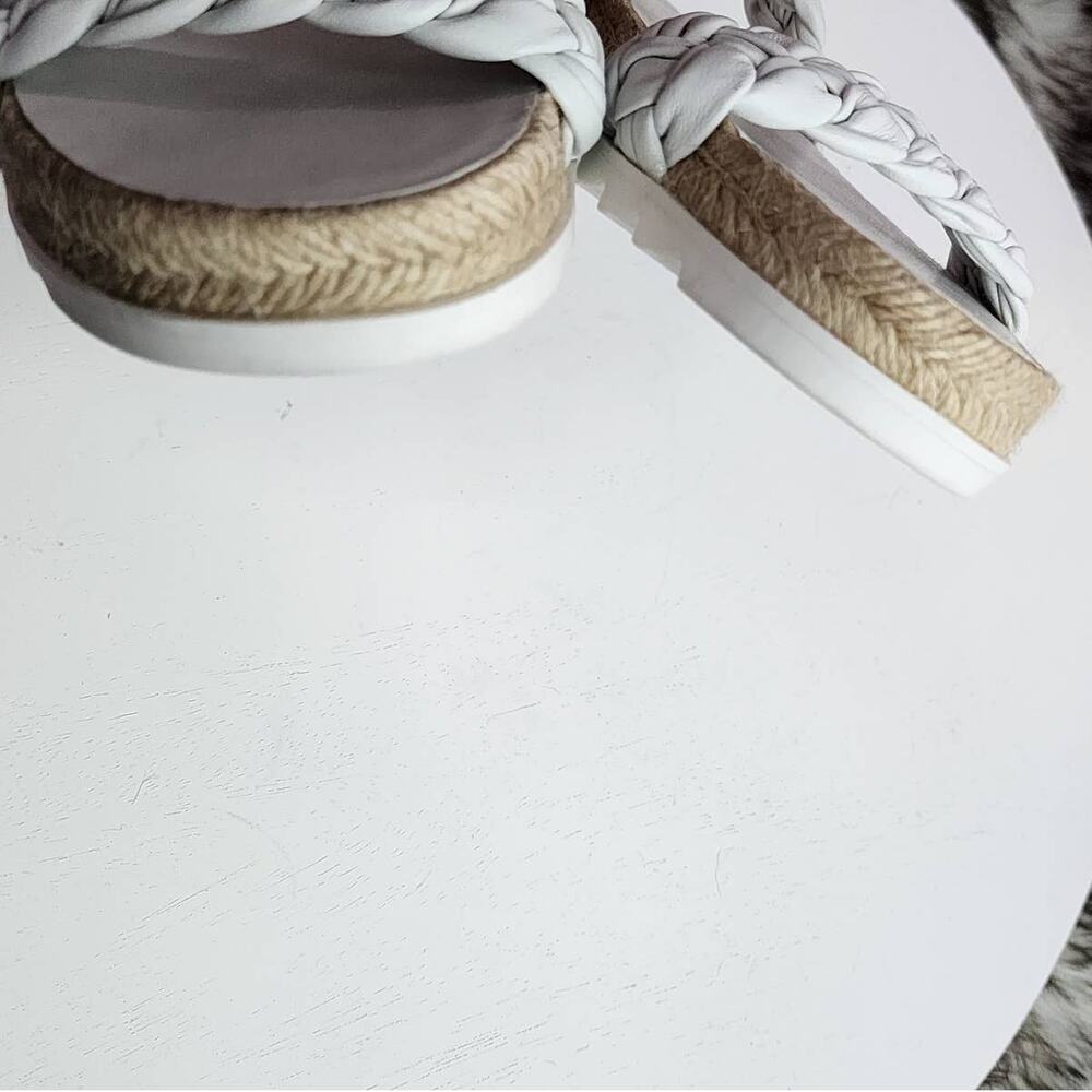 Marc Fisher Jaimee White Braided Espadrille Sandal - Picture 8 of 14